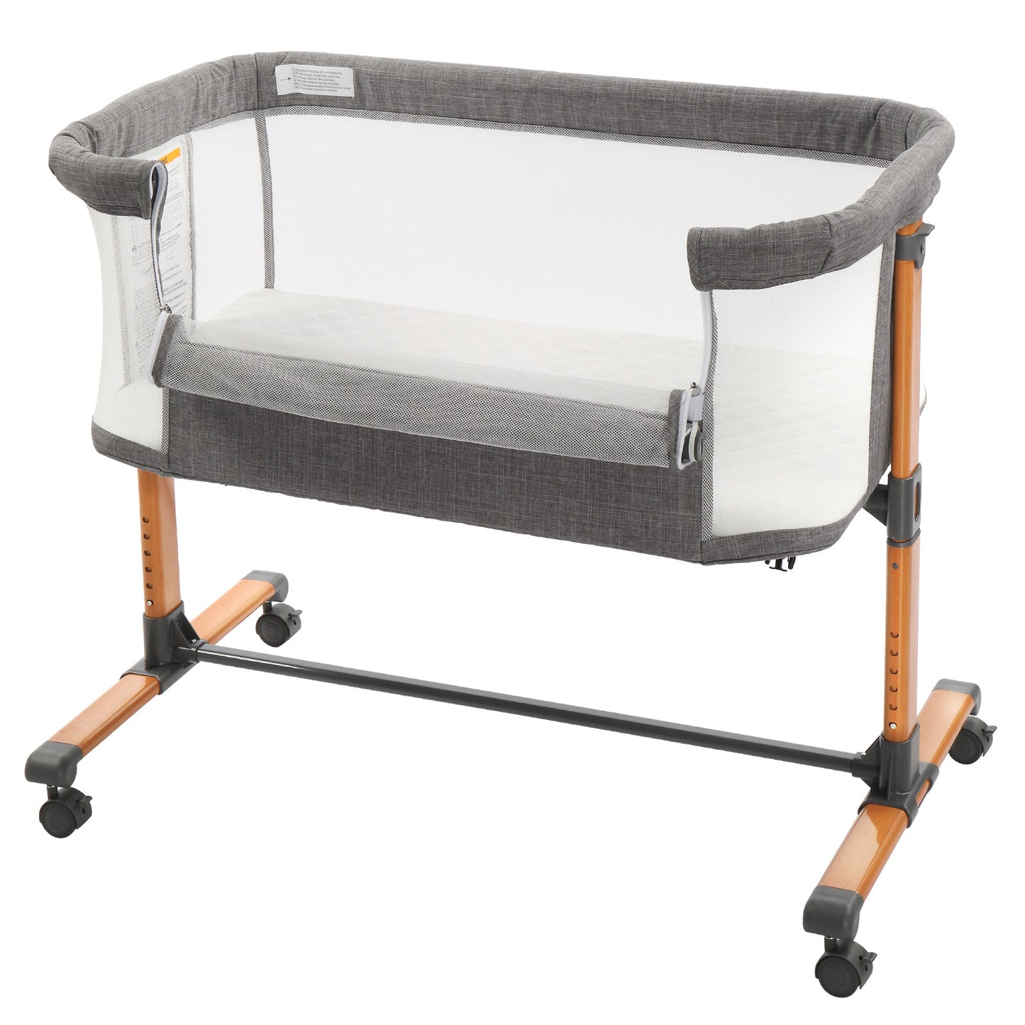 Bassinet Bed for Babies | 150D Encrypted Cationic Cloth (Gray)