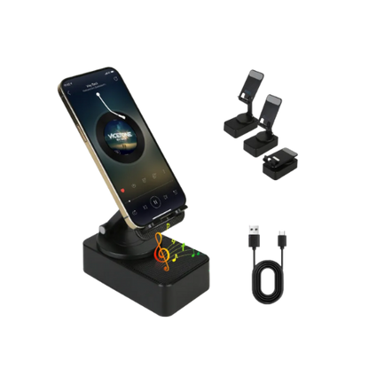 4-in-1 Foldable Wireless Speaker Stand | 5000mAh Power Bank + RGB Light