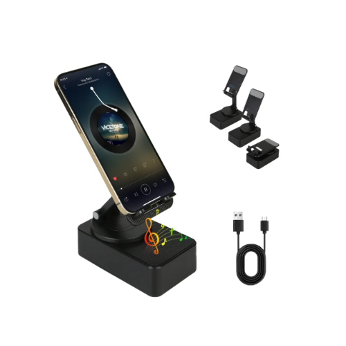 4-in-1 Foldable Wireless Speaker Stand | 5000mAh Power Bank + RGB Light