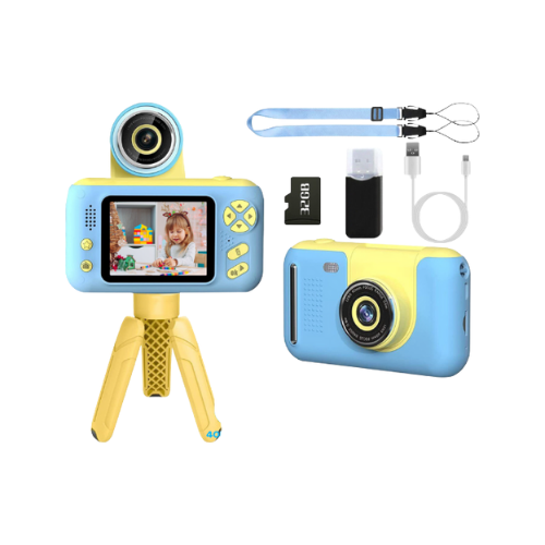 Kids Digital Camera with Flip Lens and Tripod