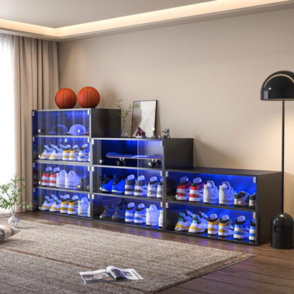 3-Tier LED Light-Up Shoe Organizer