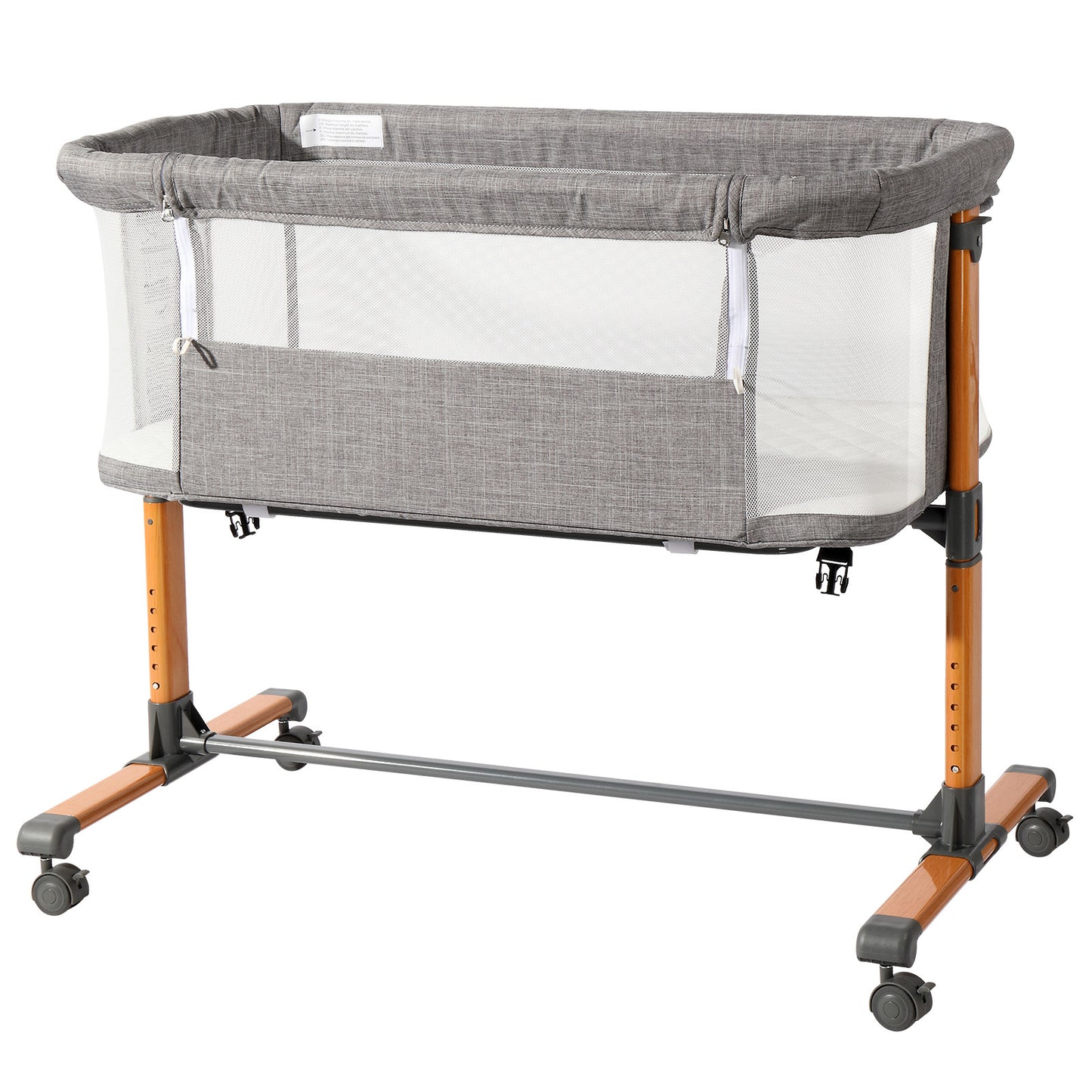 Bassinet Bed for Babies | 150D Encrypted Cationic Cloth (Gray)