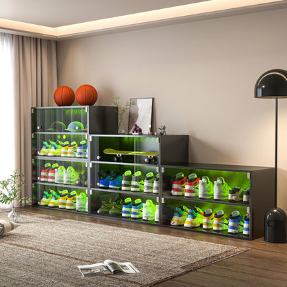 3-Tier LED Light-Up Shoe Organizer