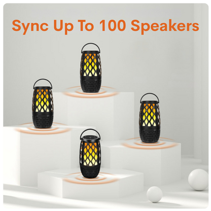 4-in-1 Wireless Outdoor Speaker | Waterproof Flame LED